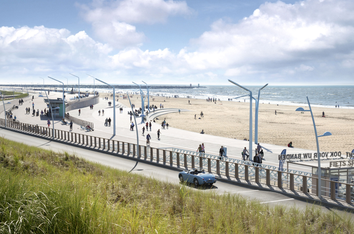 Scheveningen – širokoupláž lemují kavárny